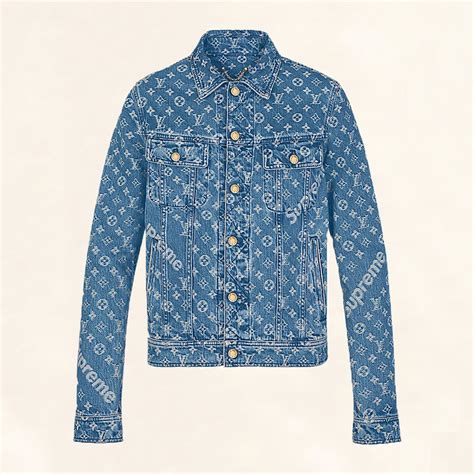 louis vuitton supreme blue jean jacket|louis vuitton supreme foulard.